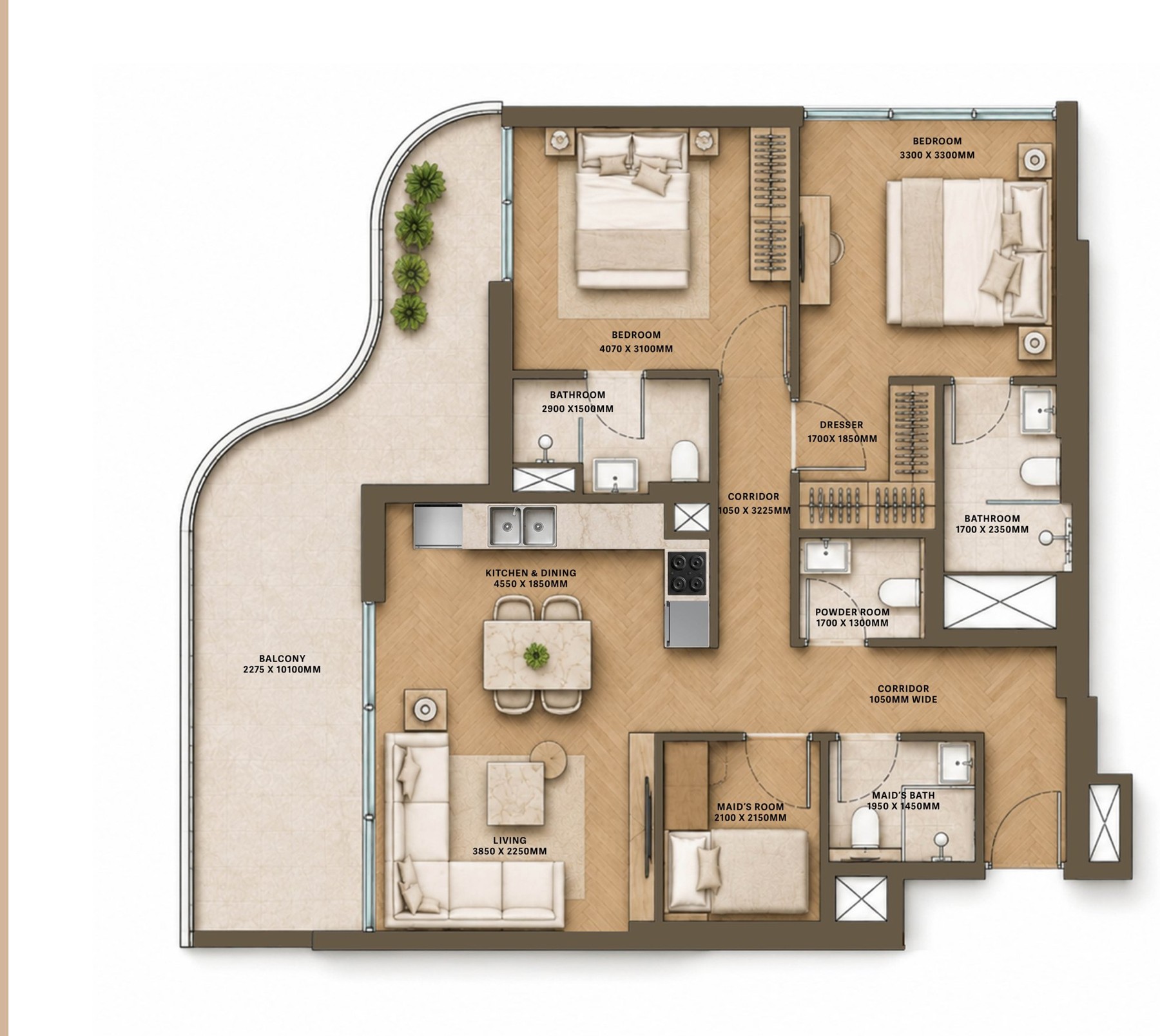 HOLM Central — 2 bedrooms